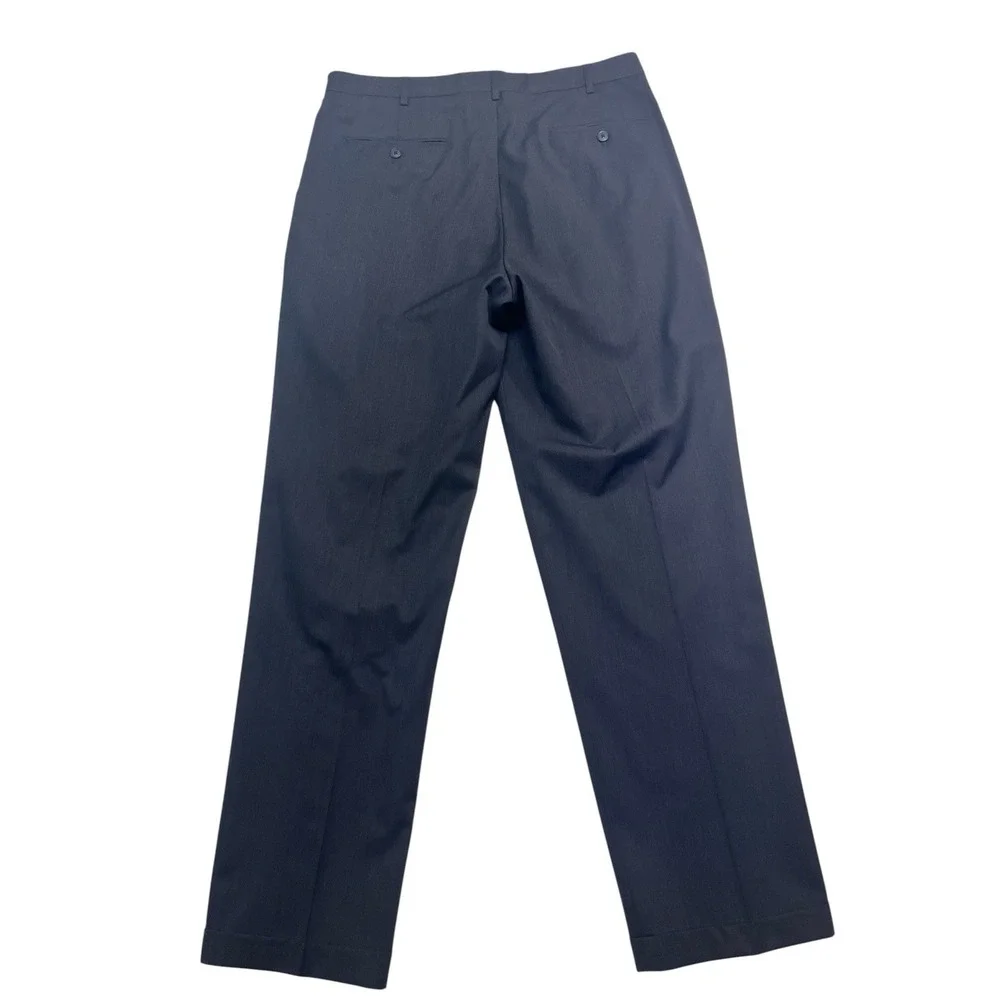 Jos A Bank 36x32 Charcoal Dress Suit Pants Trousers Wool Pleated Cuffed Traveler